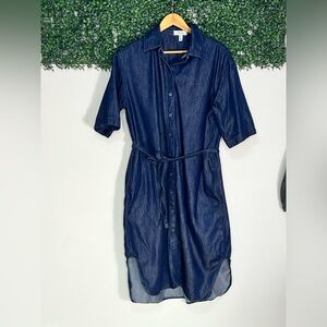 COS Dark Denim Blue Shirt Dress Size 12